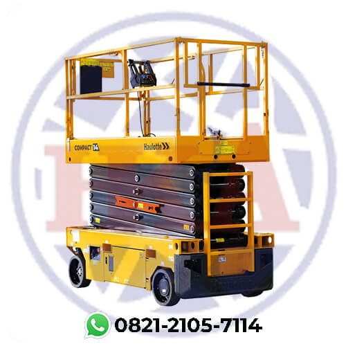 Rental Scissor Lift 14 Meter Harian-Mingguan-Bulanan-Tahunan Cikarang - Jakarta - Bekasi - Karawang - Subang – Bandung - Padalarang - Bogor - Depok - Tangerang - Bitung - Cilegon - Serang - Cikande - Cikupa - Cibitung - Sukabumi - Cianjur - Cirebon - Pekalongan - Demak - Batang - Semarang - Madiun - Gresik - Sidoarjo - Surabaya